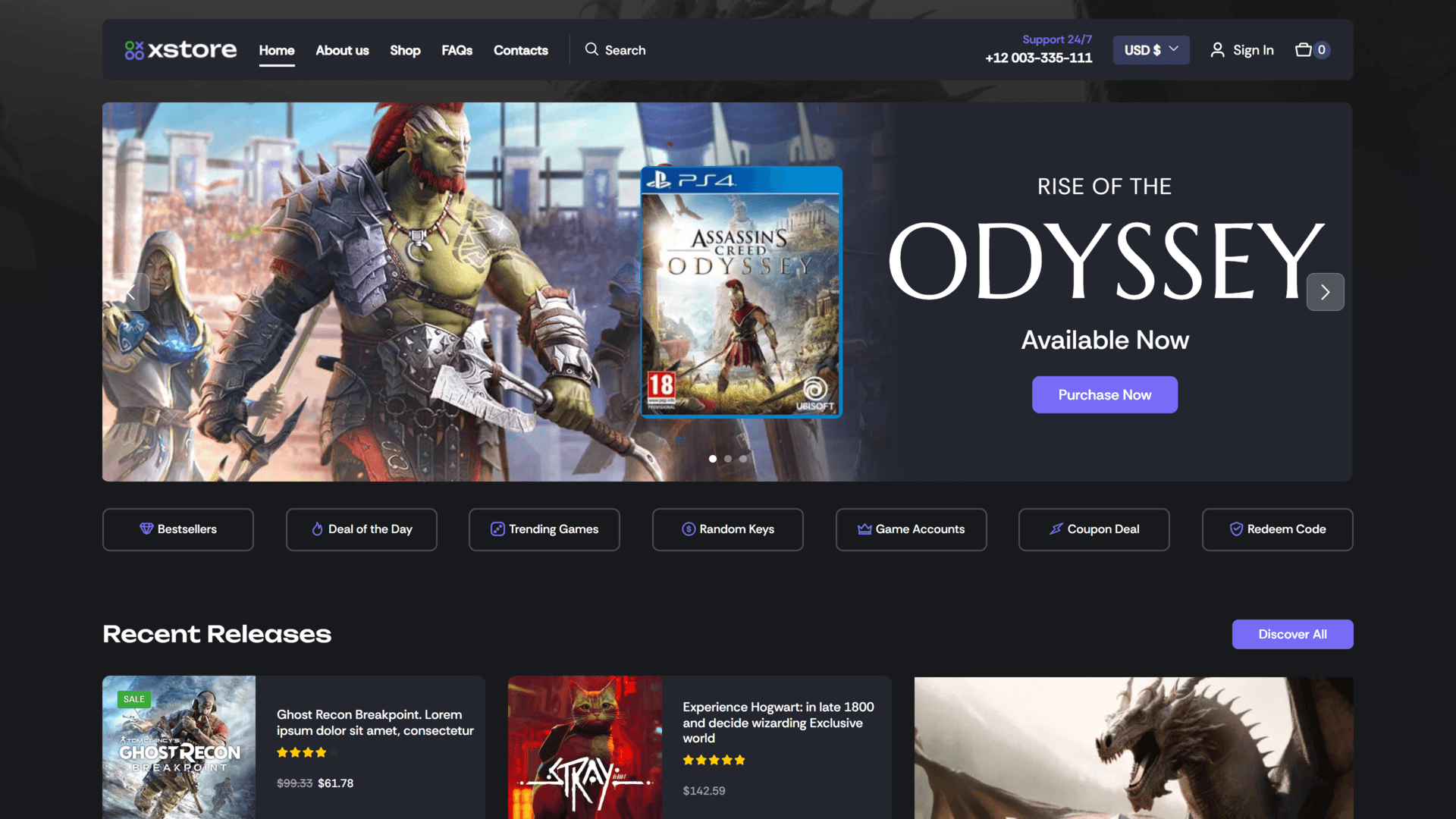 Bespoke Web Design Wordpress 6 Website Template Game Store